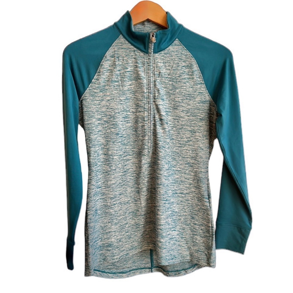 Under Armour Golf Space Dye Half Zip Pullover Shirt Jacket Aqua Blue Small NWT